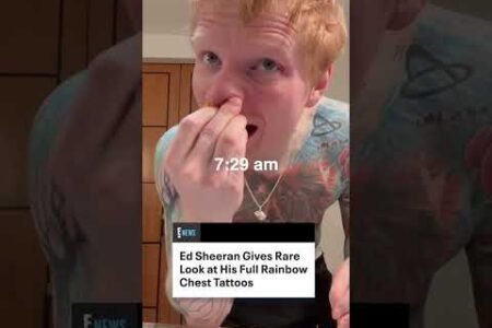 Ed Sheeran is exhibiting off his ink-credible tattoos on the hyperlink in our bio. (🎥: TikTok)