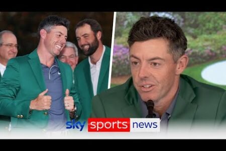 Rory McIlroy reacts to his 2025 Masters victory to finish a profession Grand Slam