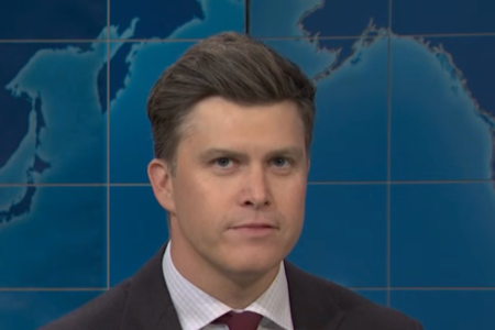 SNL’s Colin Jost and Michael Che mock Donald Trump’s tariffs U-turn in Weekend Update skit